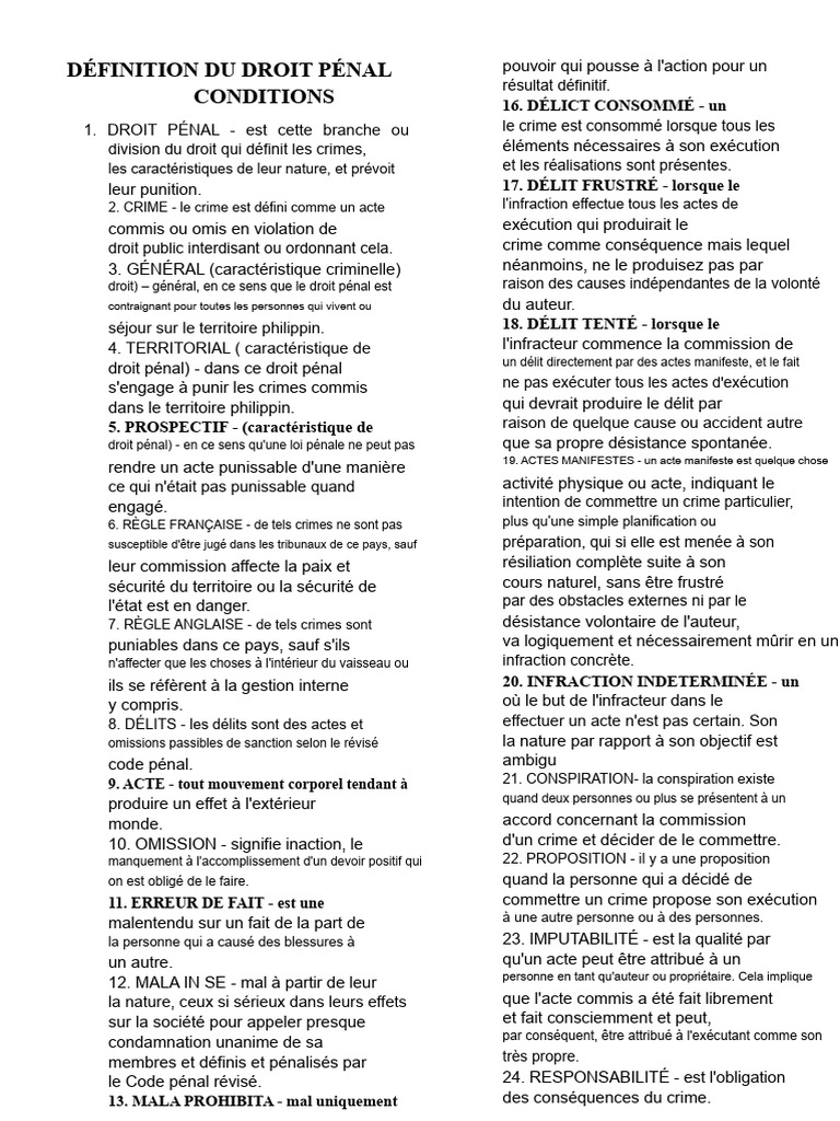 Comprendre les concepts du droit pénal | PDF | Crimes | Crime et violence