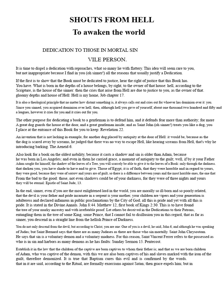 SCREAMS OF HELL (Part 1) PDF Satan Demons SCREAMS OF HELL (Part 1) PDF Satan Demons