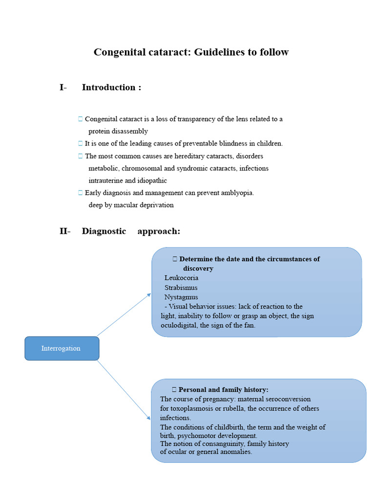 Congenital Cataracts in Cats: Guidelines | PDF | Cataract | Vision