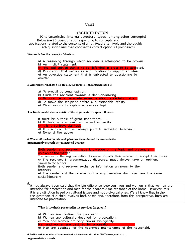 Argumentation Concepts and Applications | PDF | Argument | Question