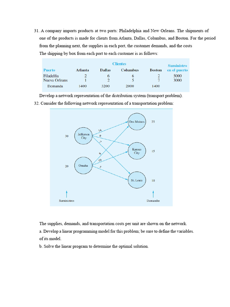 Transportation and Distribution Optimization Models | PDF | Supply ...