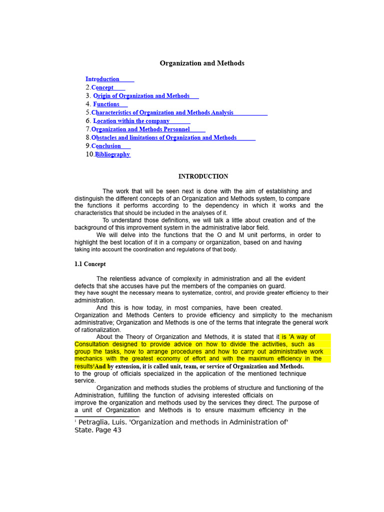 Organization and Administrative Methods | PDF | Function (Mathematics ...