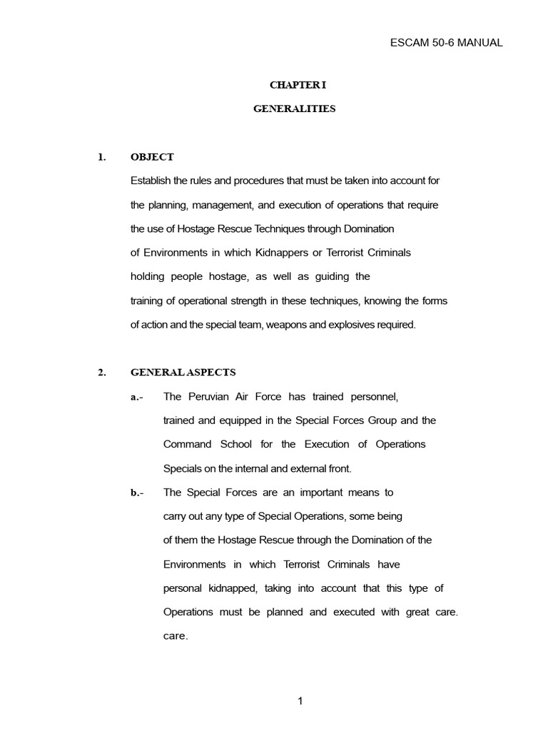 Hostage Rescue Operations Manual | PDF | Kidnapping | Emergency Evacuation