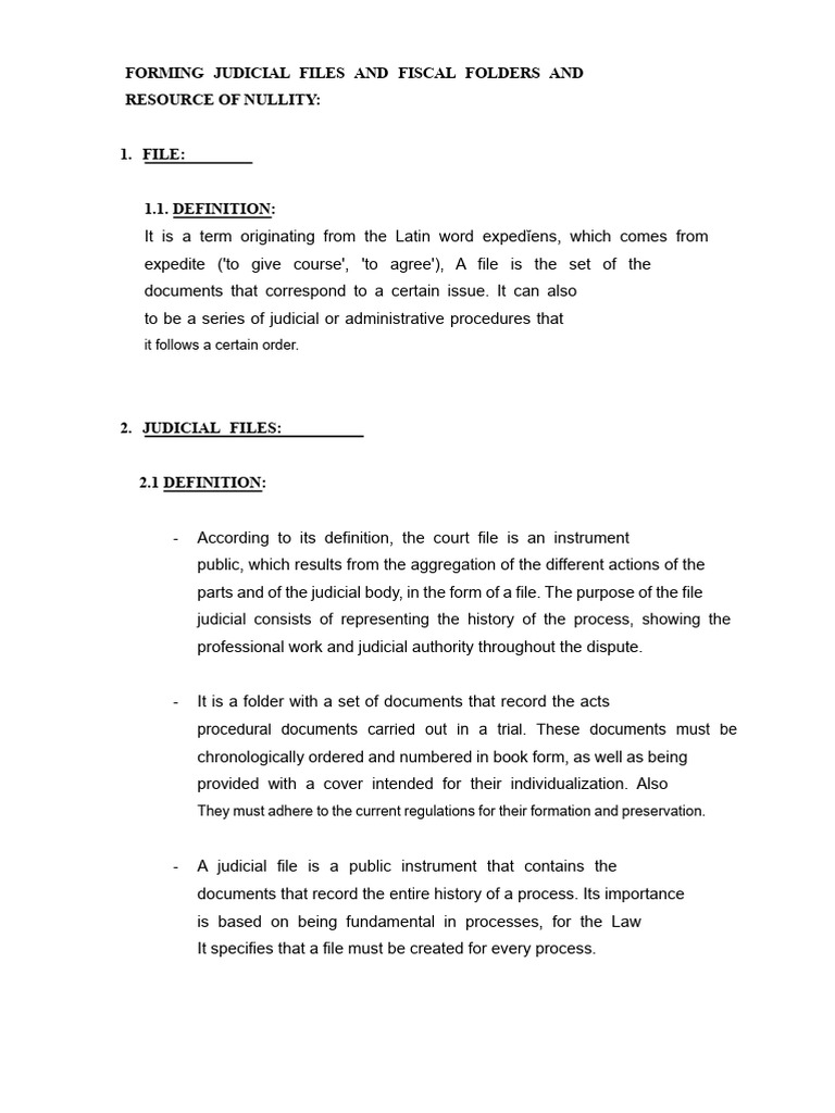 Judicial Files and Their Formation Guide | PDF | Acquittal | Criminal ...