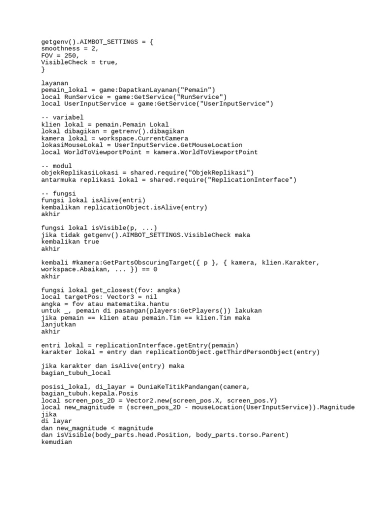 Script Aimbot untuk Phantom Forces | PDF