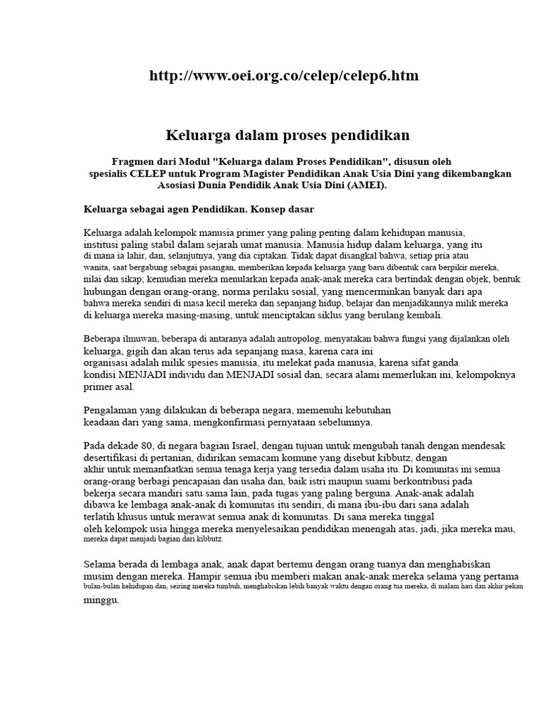 Peran Keluarga dalam Pendidikan Anak | PDF