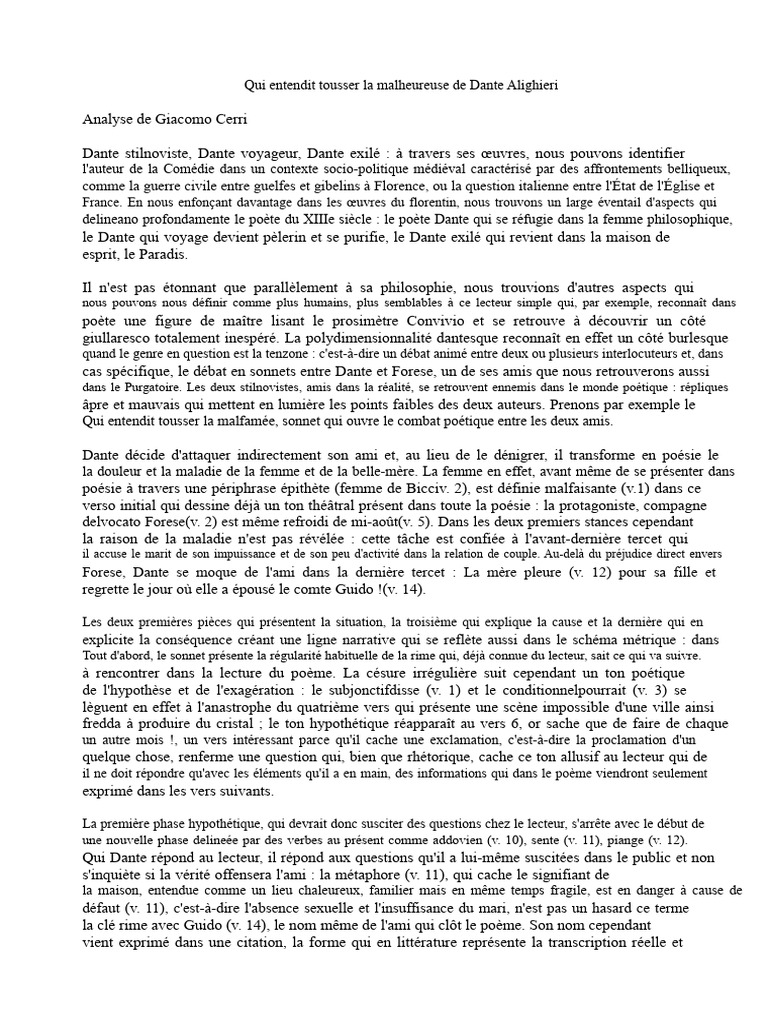Tenzone entre Dante et Forese | PDF | Dante Alighieri | Poésie