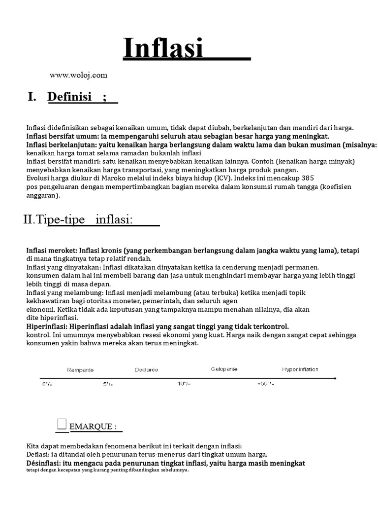 Memahami Inflasi: Definisi dan Tipe-tipe | PDF