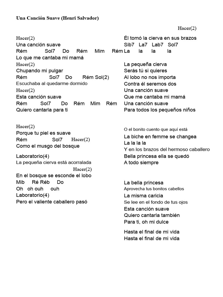 Una Canción Suave | PDF