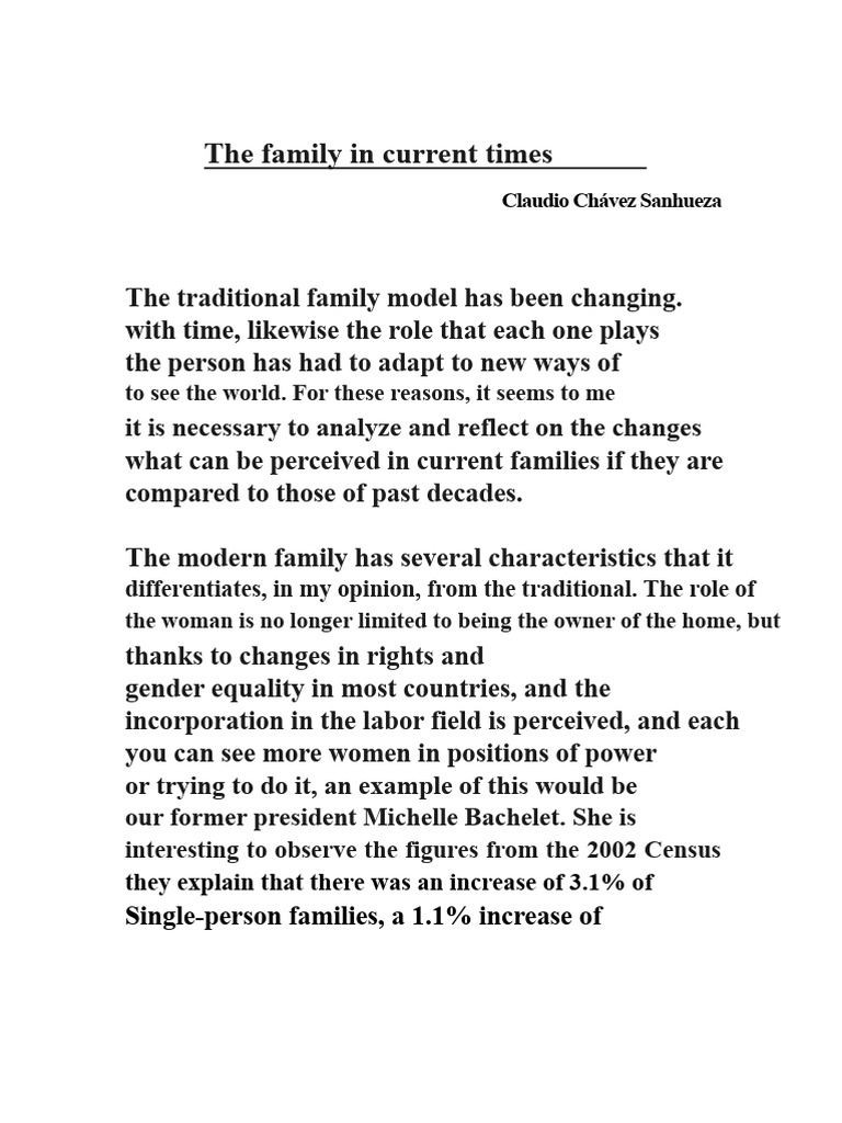 Evolution of Modern Family Structures | PDF | Interpersonal ...