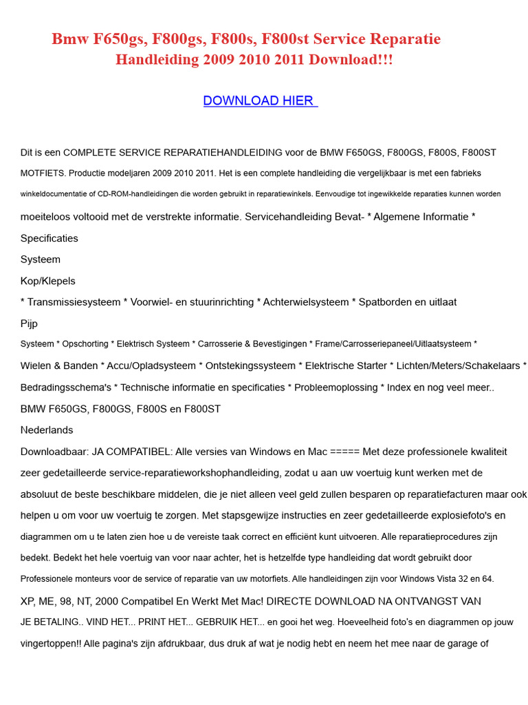 2009 BMW F650GS SERVICE MANUAL PDF visual data 8