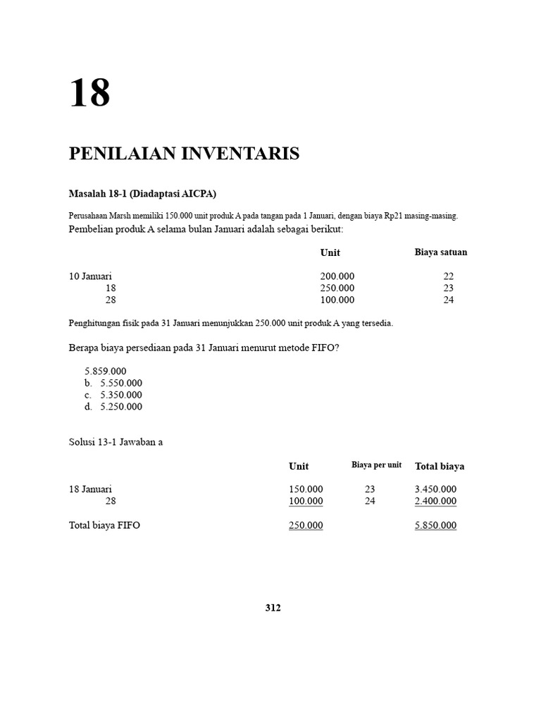 Metode FIFO dalam Penilaian Inventaris | PDF