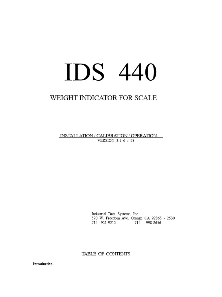 IDS 440 Manual: Setup & Operation Guide | PDF | Computer Keyboard ...