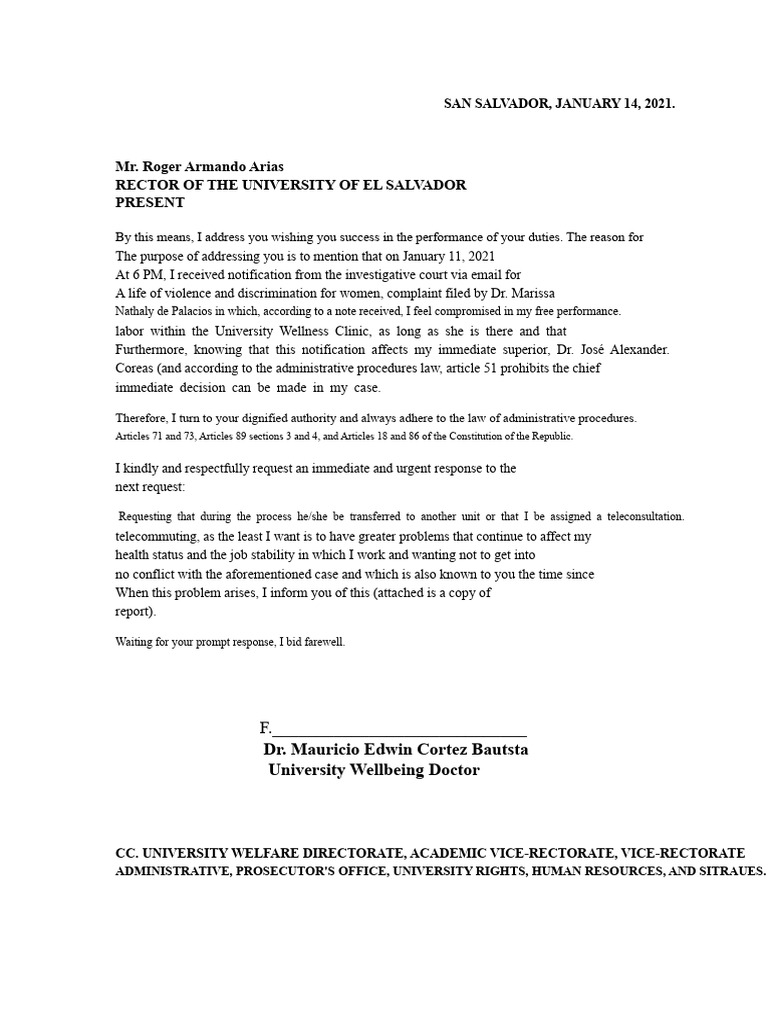 Request for Transfer Due to Investigation | PDF