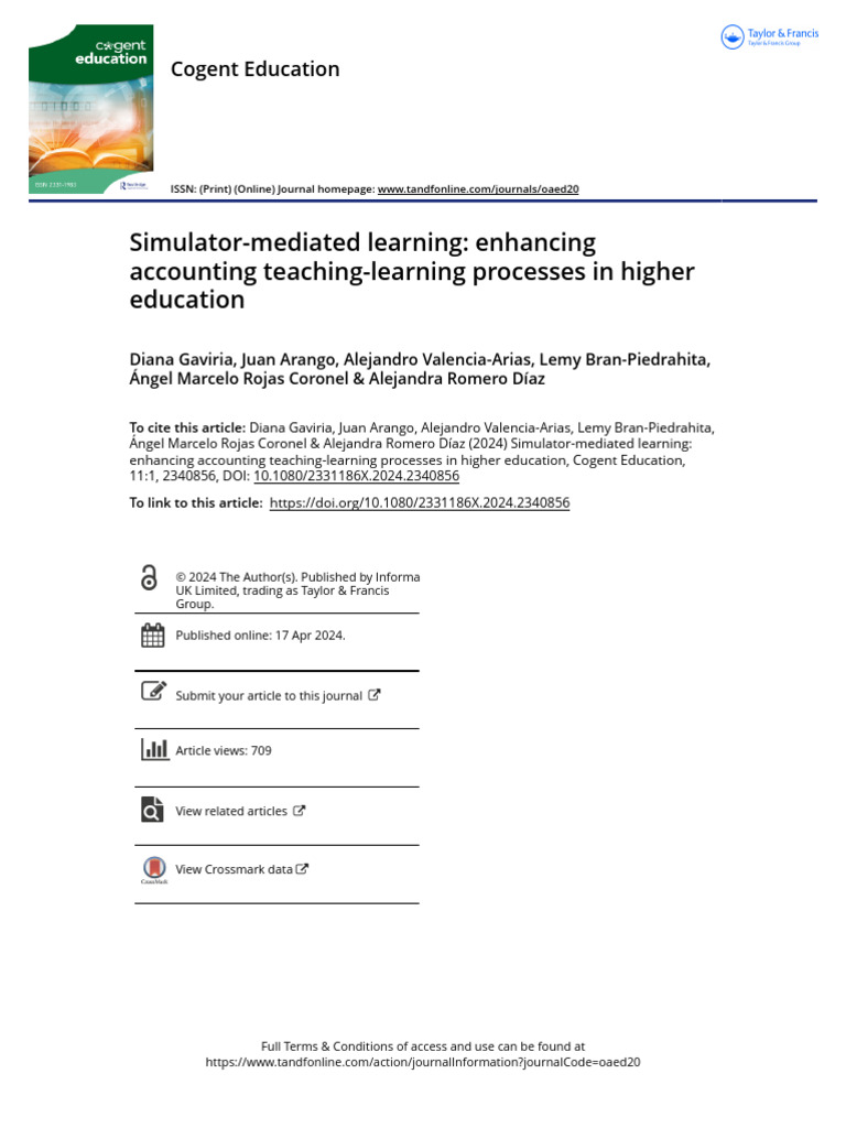 Simulator-Mediated Learning Enhancing Accounting Teaching-Learning ...
