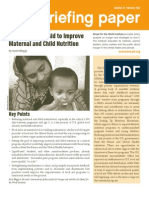 Improving Food Aid to Improve Maternal and Child Nutrition