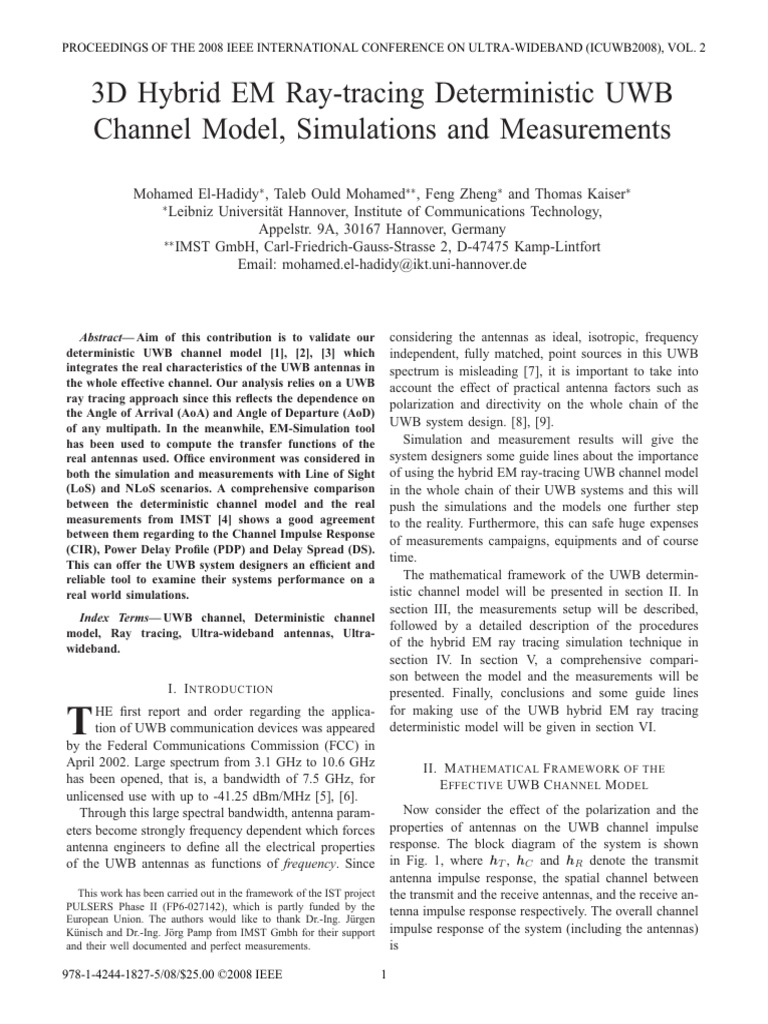 @@3D Hybrid EM Ray-Tracing Deterministic UWB Channel Model Simulations ...