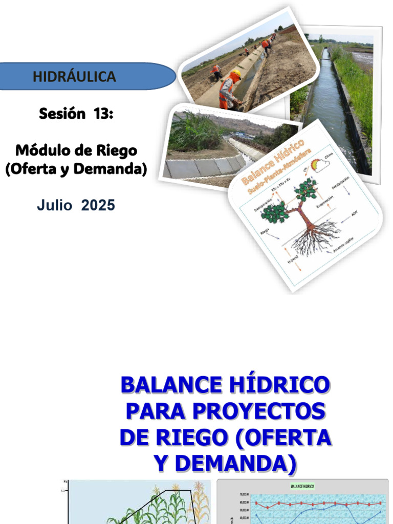 Balance Hídrico en Proyectos de Riego | PDF | Evapotranspiración ...