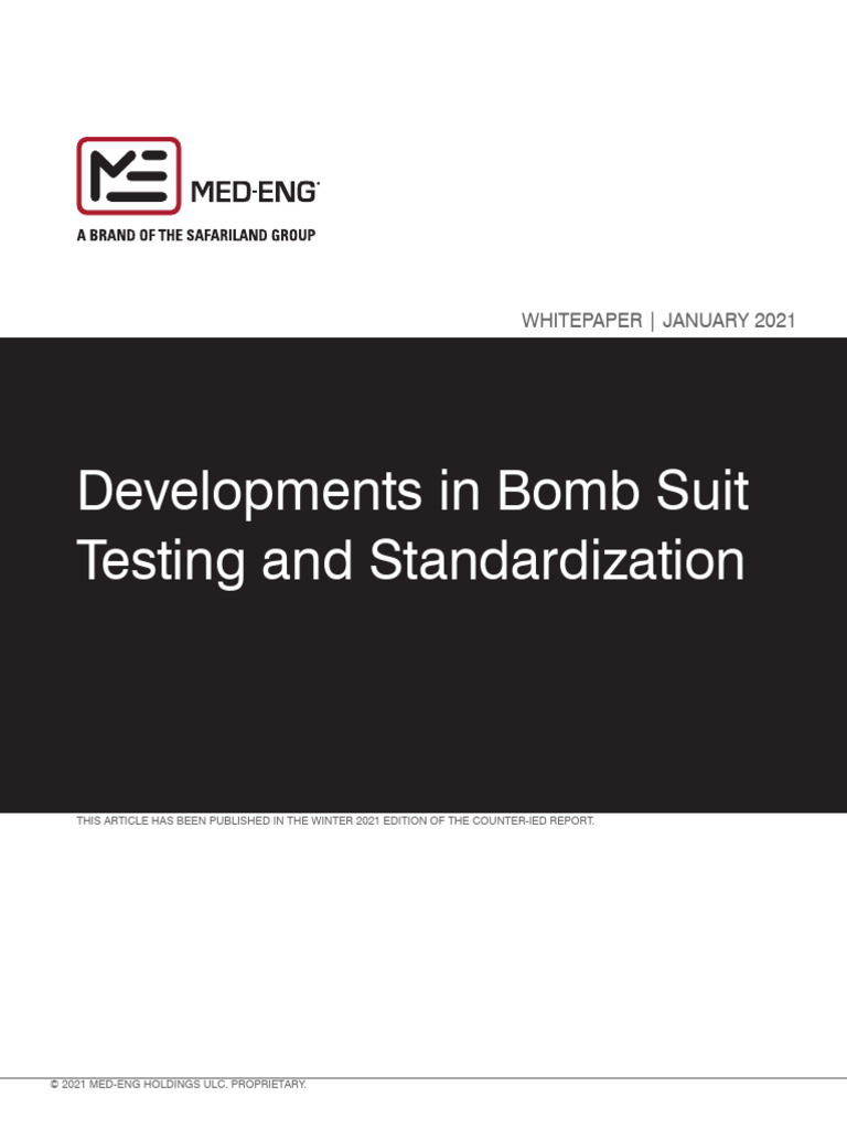Bomb Suit Testing Standards Overview Pdf Bomb Disposal 