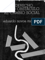 El Derecho Como Obstáculo Al Cambio Social (Algunos Capítulos) - Eduardo Novoa Monreal