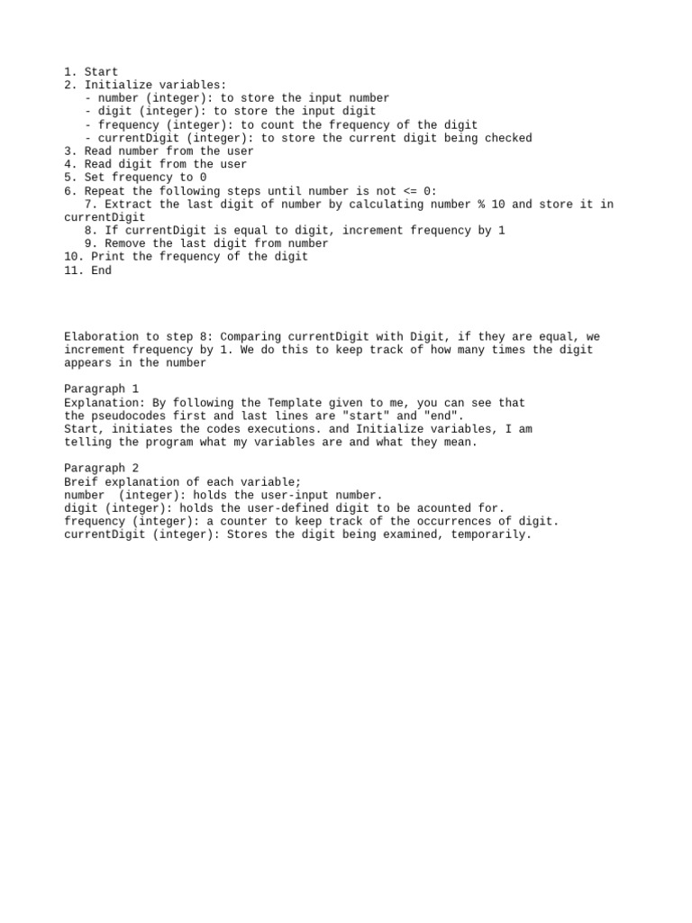Count Digit Frequency in Number | PDF