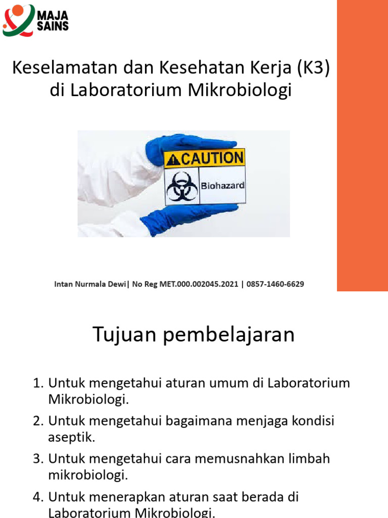 K3 di Laboratorium Mikrobiologi | PDF