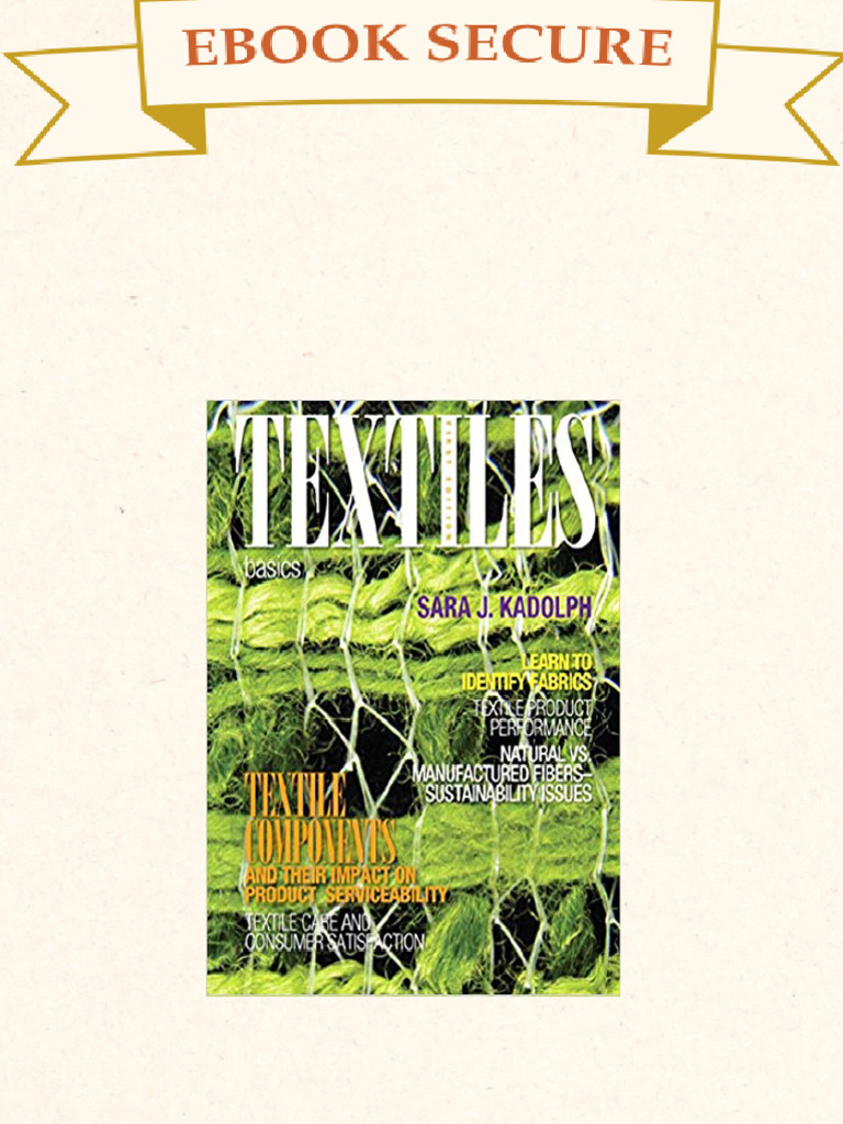 (Ebook PDF) Textiles: Basics uPDF (Fashion Series) PDF Download | PDF ...