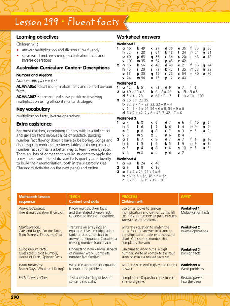 Multiplication and Division Mastery | PDF | Mathematics