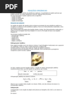 REAÇÕES ORGÂNICAS
