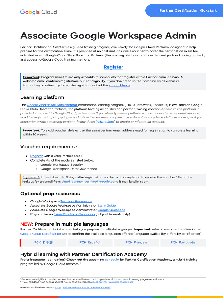 Free Google Workspace Admin Certification | PDF | Cloud Computing