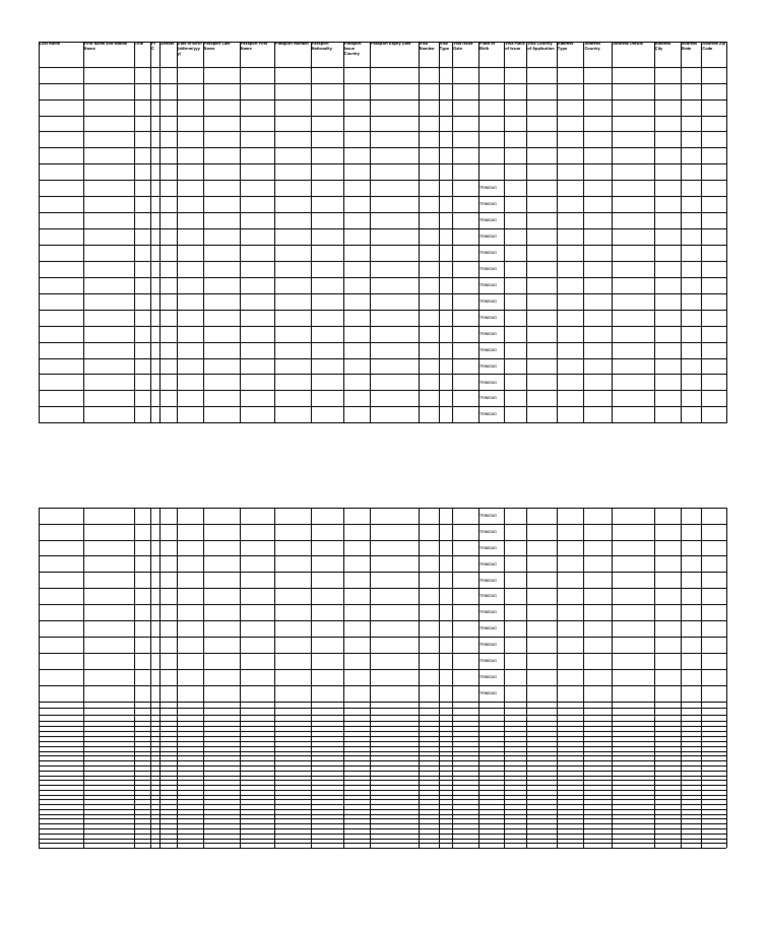 Blank Clarke RD Utd Name List Template - POS To SVD | PDF