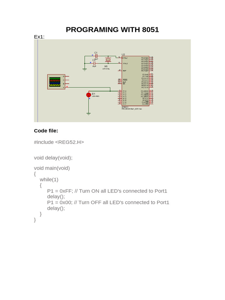 8051 Microcontroller Programming Guide | PDF