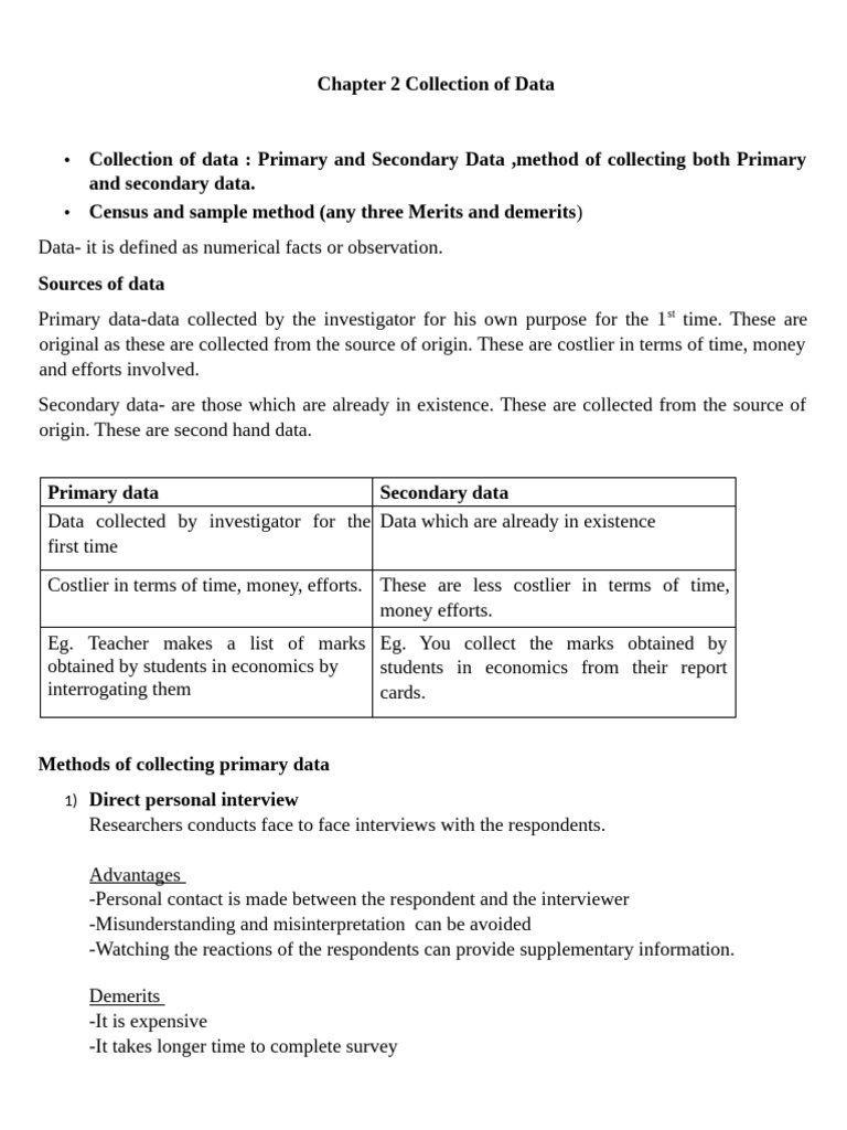 Unit 2 Collection of Data | PDF | Survey Methodology | Sampling ...