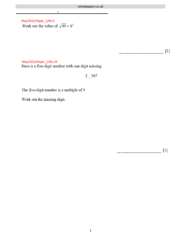 Checkpoint Sec 1 Math Papers 2017-2022 | PDF | Chess Theory | Chess