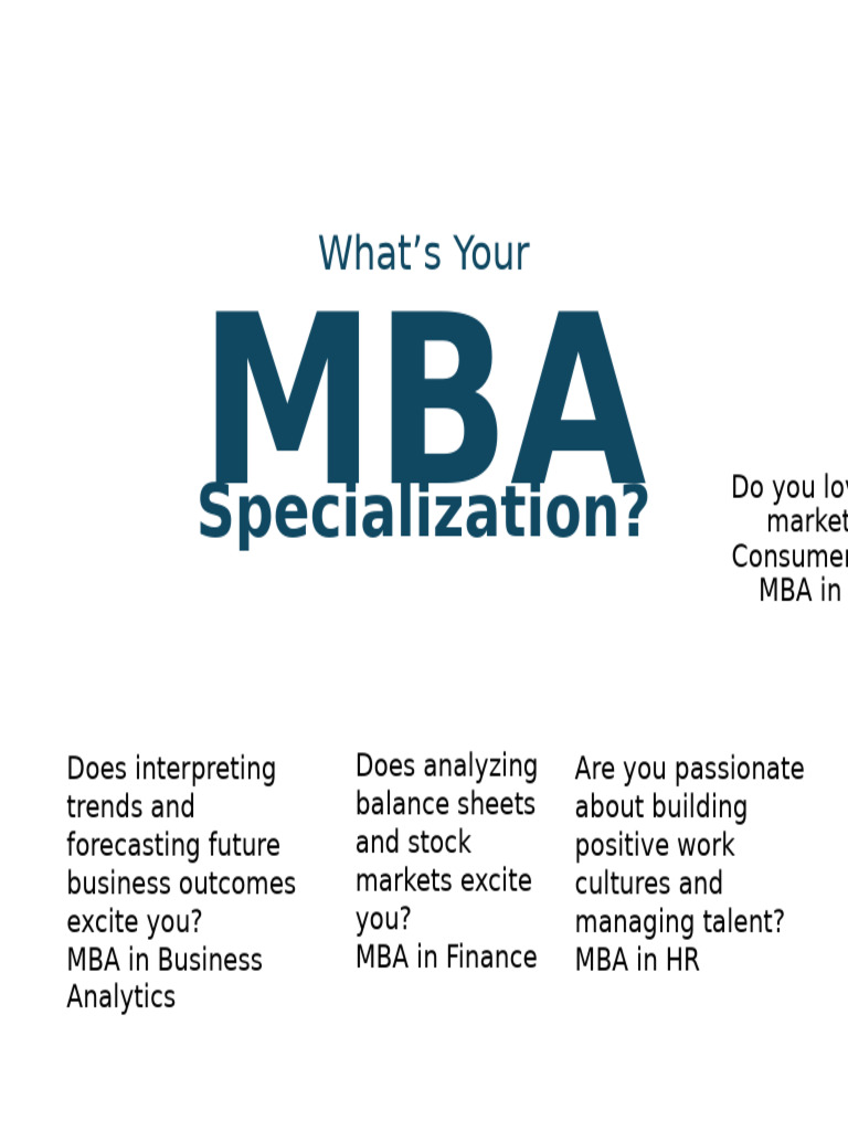 MBA Specializations Overview Guide | PDF