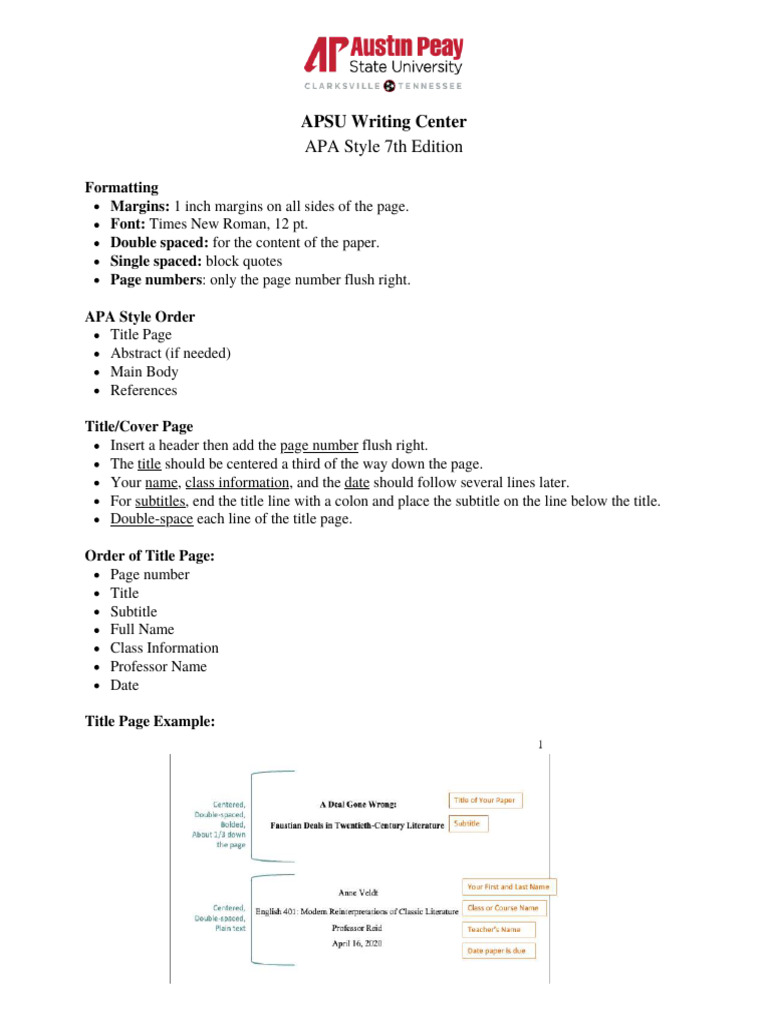 APA 7th Edition Formatting Guide 2025 | PDF | Apa Style | Citation