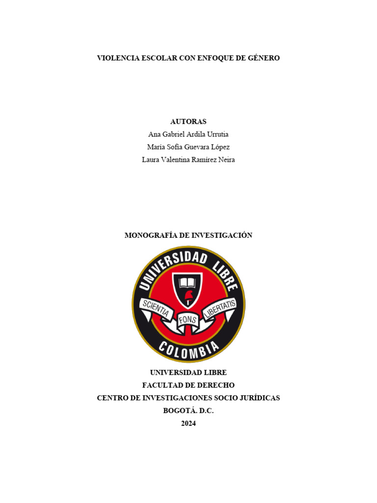 Violencia Escolar Con Enfoque de Género | PDF | Violencia | Acoso sexual