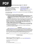 rights reservation template example ucc affidavit form insurance sample