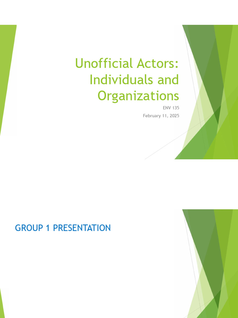Non-Government Actors in Environmental Policy | PDF | Resource ...