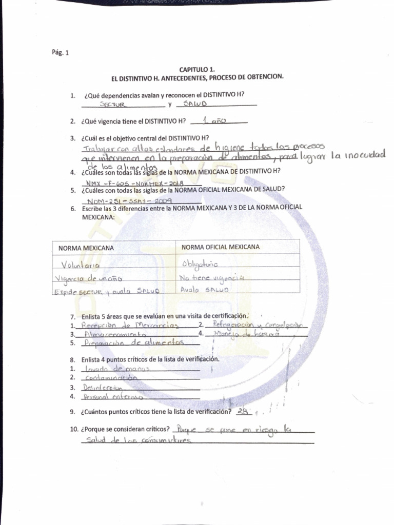 Cuestionario Distintivo H | PDF