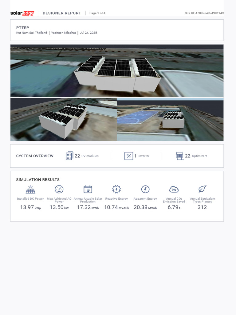 Solar Energy System Design Report | PDF | Photovoltaics | Energy Technology