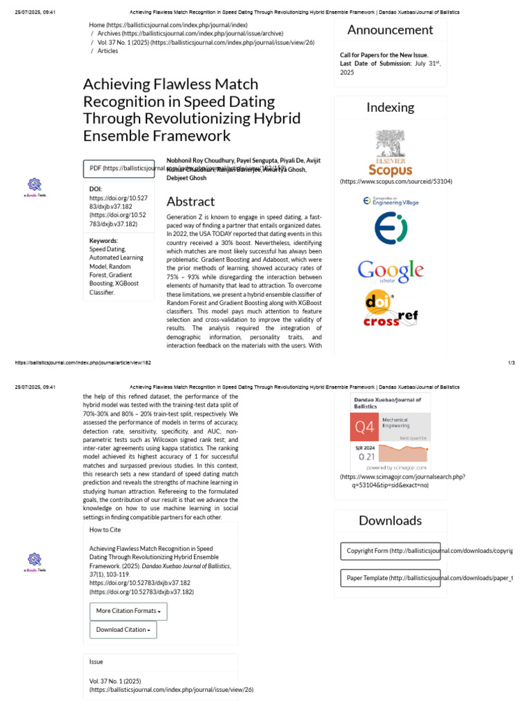 Hybrid Ensemble Model for Speed Dating Success | PDF | Machine Learning ...