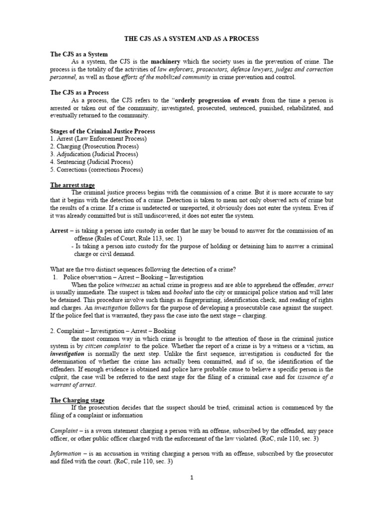 Topic 2 Complementary Lecture The Phil. CJS As A System and As A ...