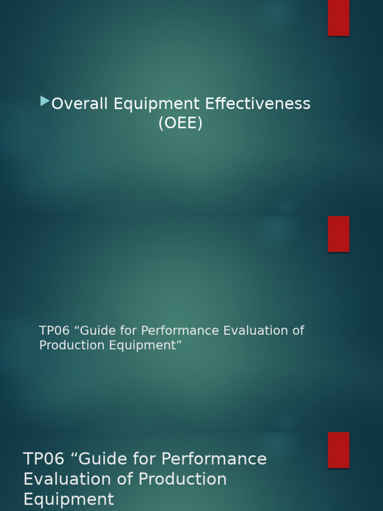 OEE Calculation and Analysis Guide | PDF