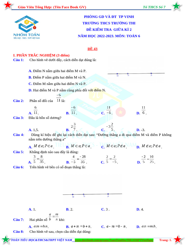 Gk2 Toan 6-22-23 TN TL Nghe An Truong Thi | PDF