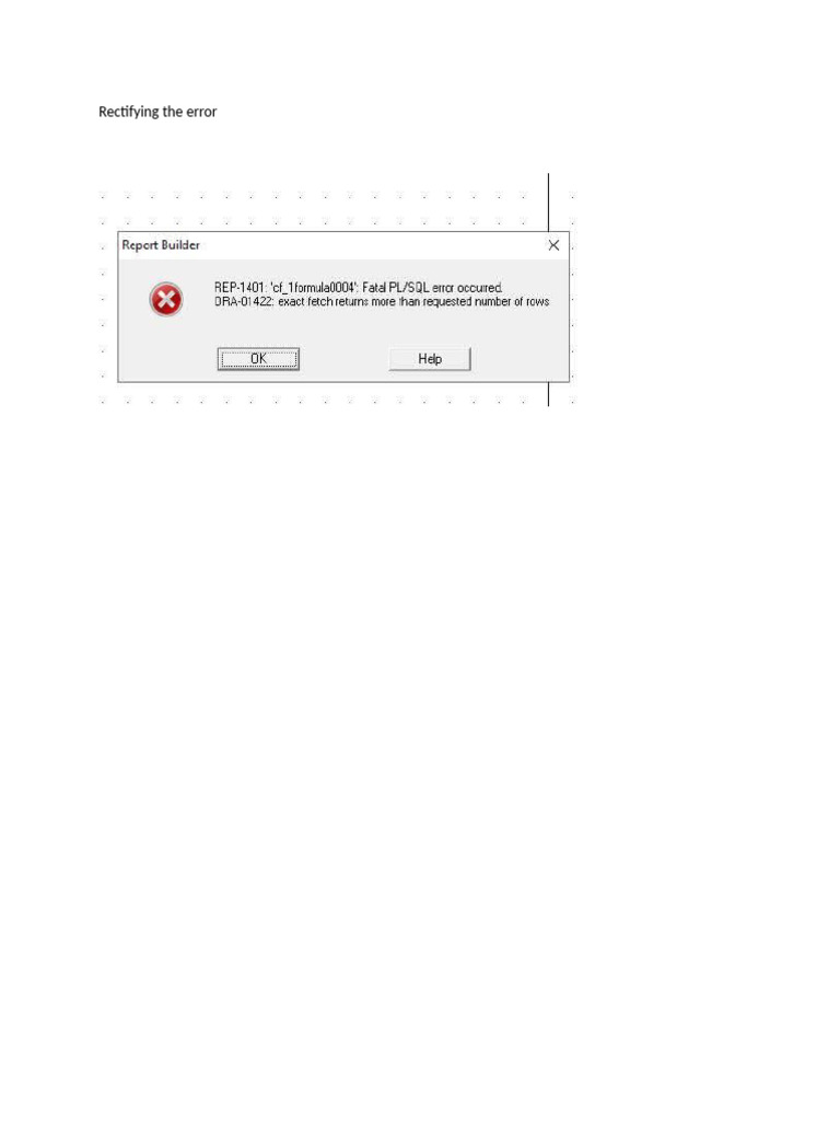 Recctifying The Error | PDF