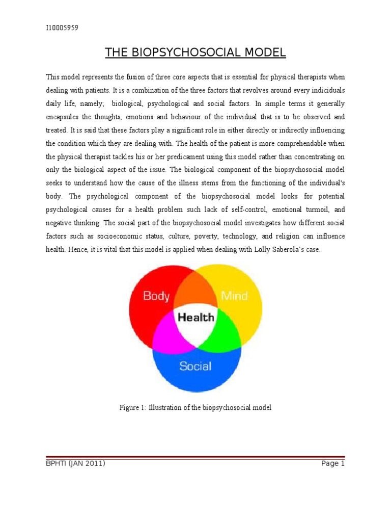 Biopsychosocial Model in Therapy | PDF | Medicine | Clinical Medicine