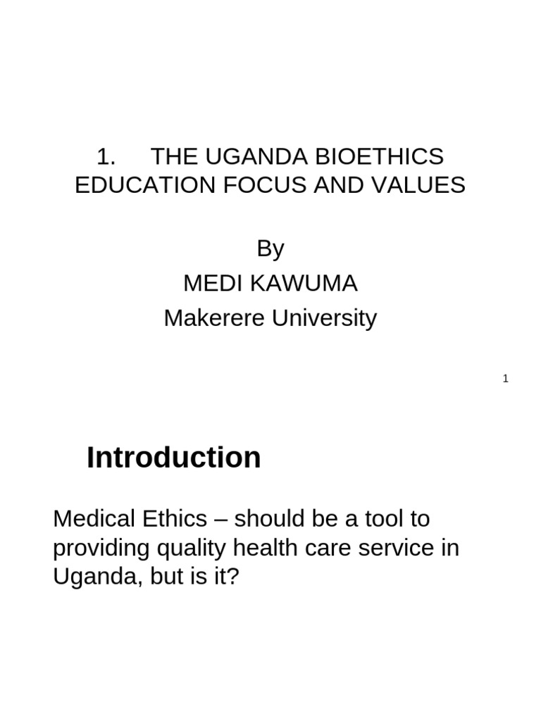 Uganda's Bioethics Education Challenges | PDF | Bioethics | Medical School