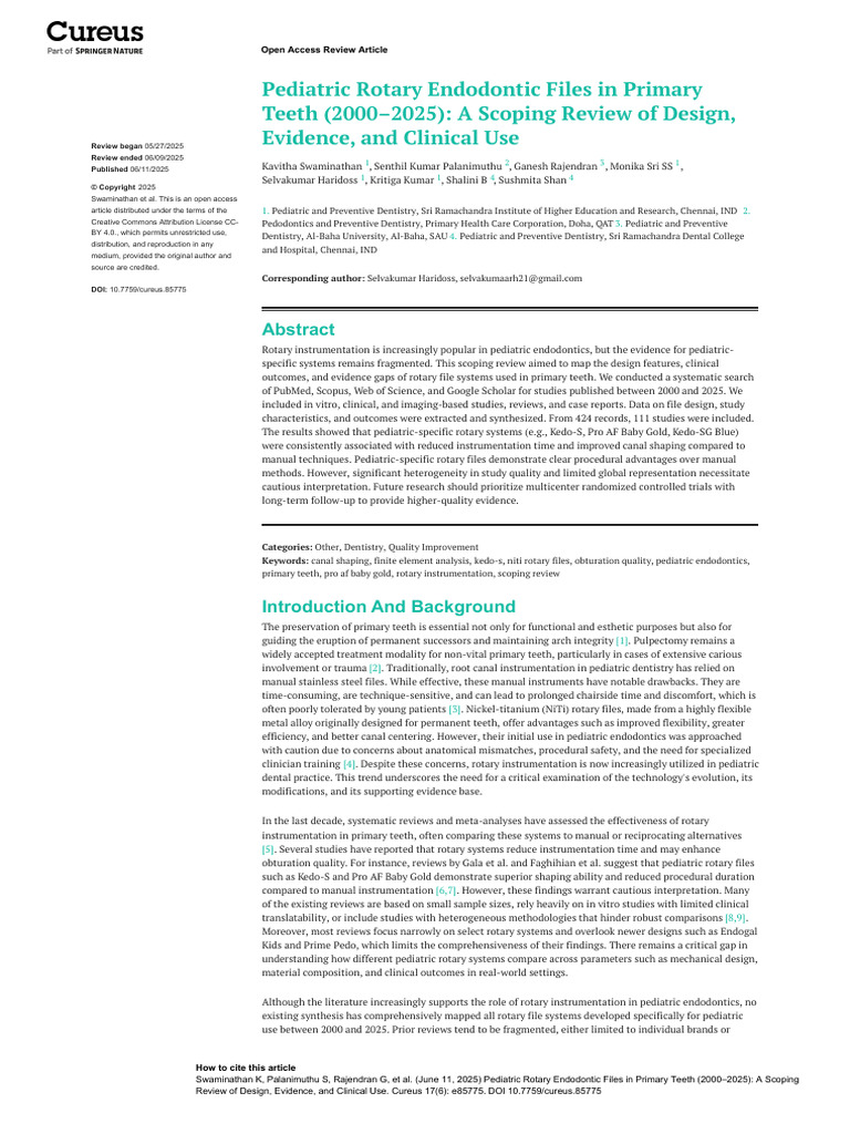 Cureus 0017 SCR | PDF | Systematic Review