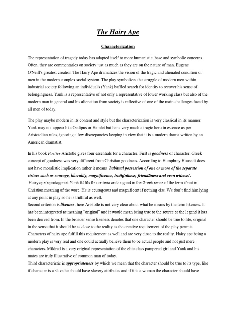 Hairy ape sparknotes image